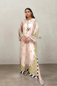 Luxury Printed Kaftan in Pastel Hues