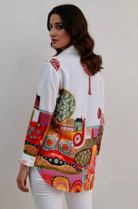 Abstract Print Shirt for Women - Navvi.in