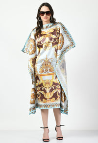 Abstract Vintage Kaftan Dress - Navvi.in