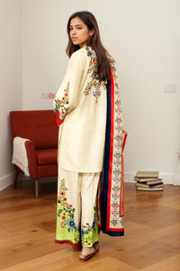 Statement Floral Print Kurta, Trouser & Dupatta Set