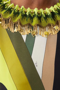 Asymmetric Silk Crepe Kaftan - Navvi.in