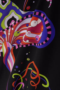 Black Neon Splash Kaftan Dress - Navvi.in