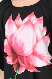 Black Short Kaftan Dress - Navvi.in