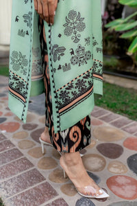 Bloom Lawn Cotton Satin Co - ord Set - Navvi.in