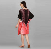 Brown Short Kaftan Dress - Navvi.in