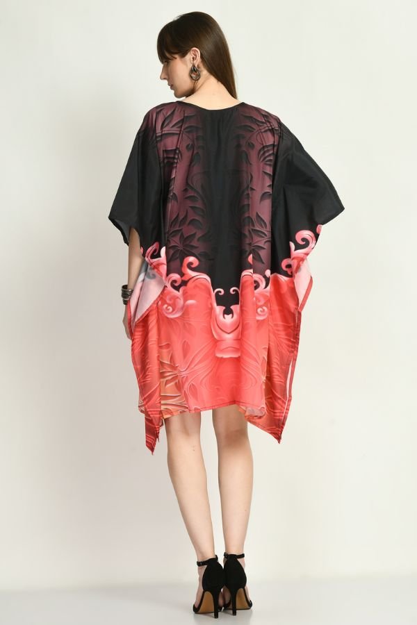Brown Short Kaftan Dress - Navvi.in