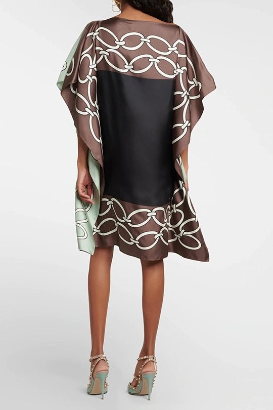 Chain Lock Satin Silk Short Kaftan - Navvi.in