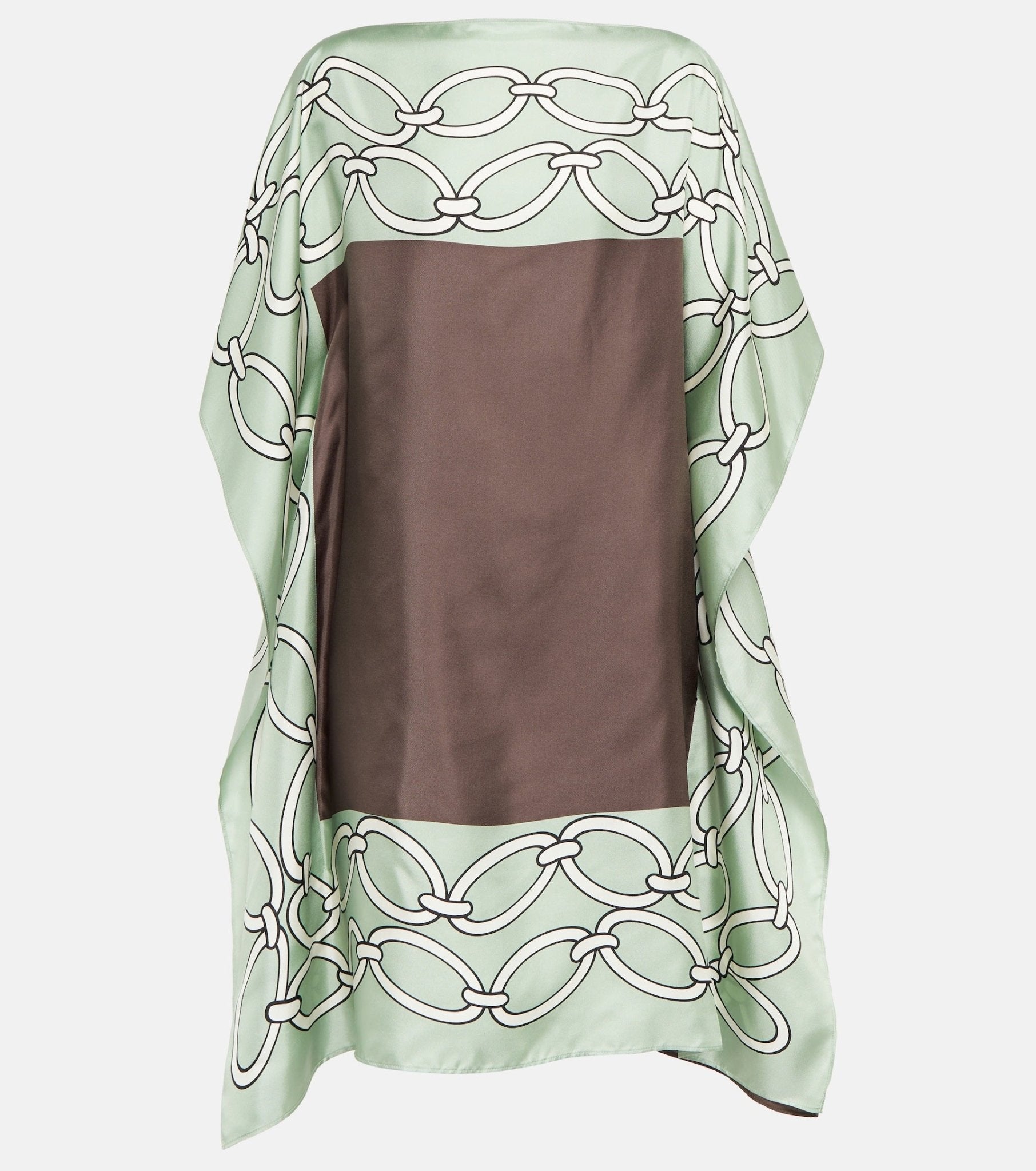 Chain Lock Satin Silk Short Kaftan - Navvi.in