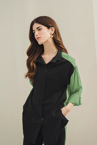Color Block Co - ord Set - Navvi.in