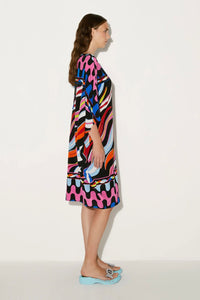 Colorful Zebra Stripes Mid - Length Kaftan - Navvi.in