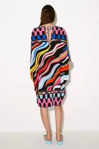 Colorful Zebra Stripes Mid - Length Kaftan - Navvi.in