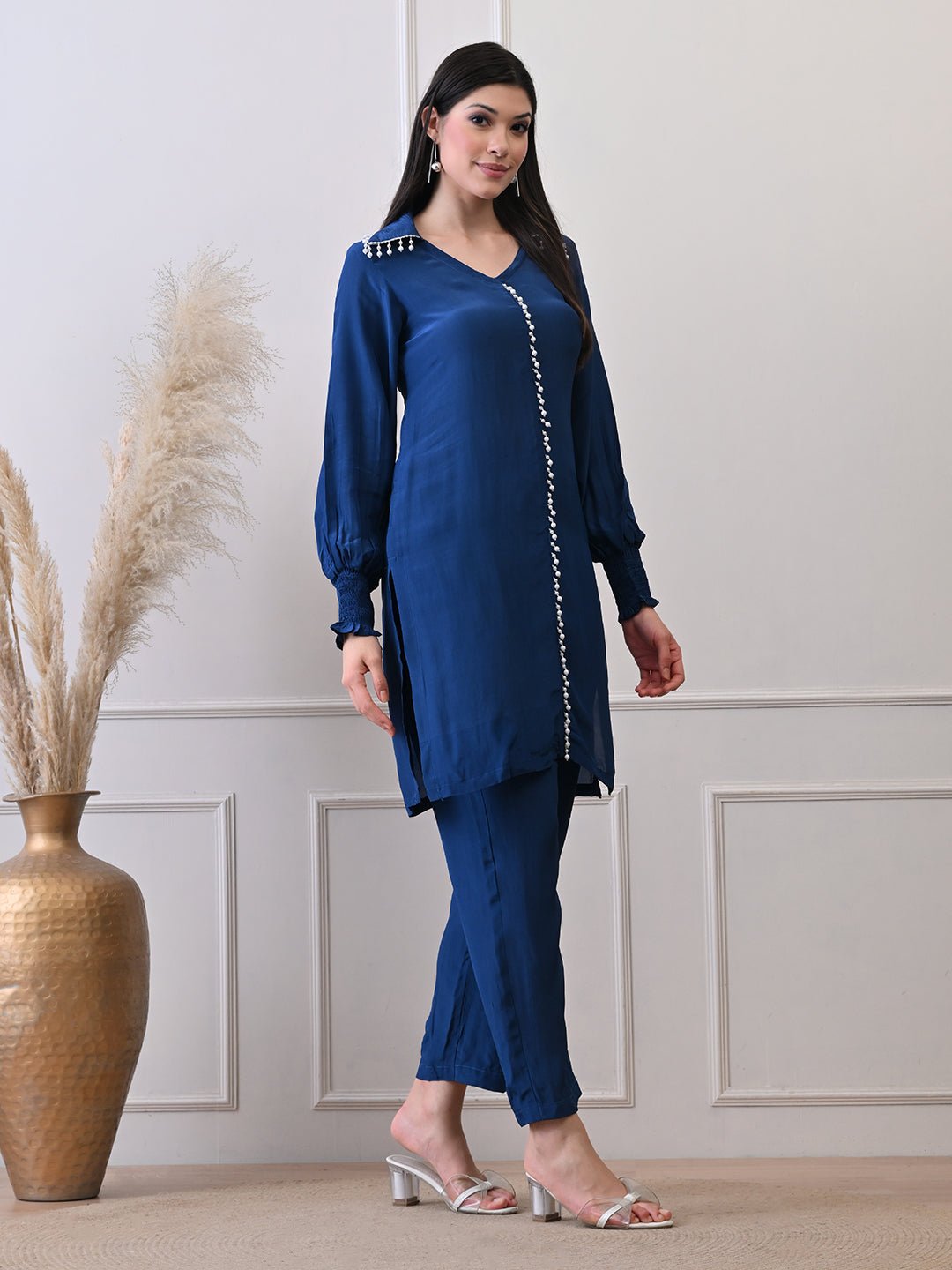 Deep Sapphire Co - ord Set - Navvi.in
