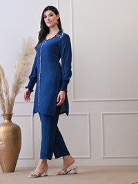 Deep Sapphire Co - ord Set - Navvi.in