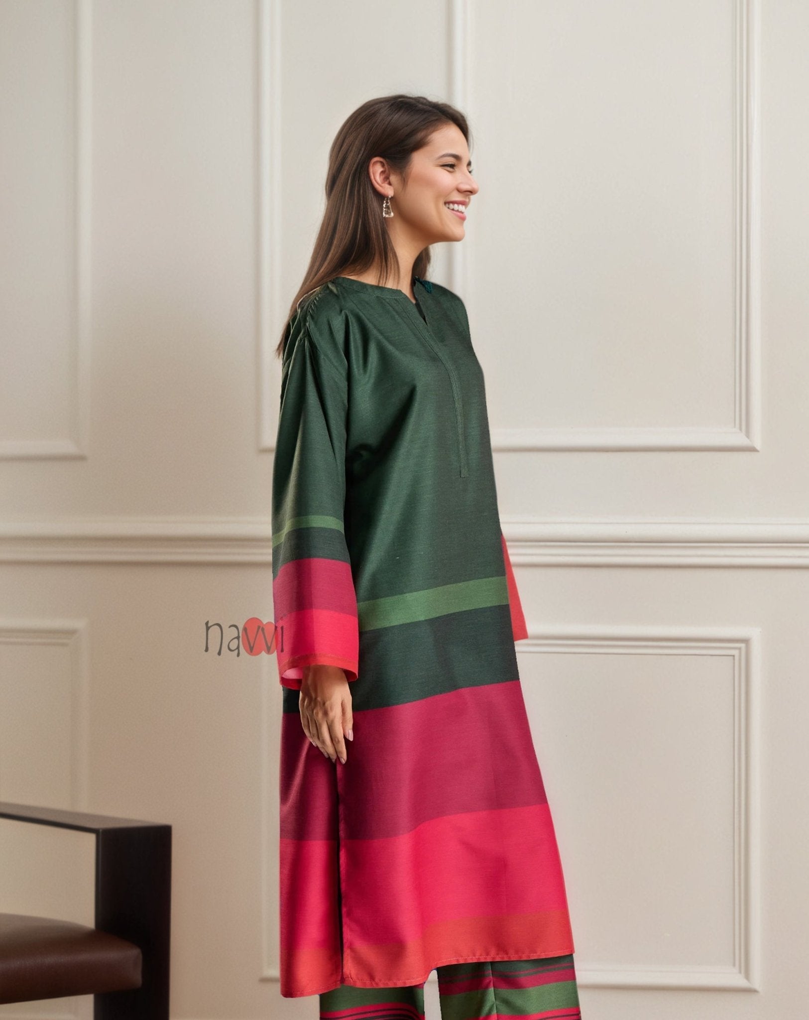 Emerald Blush Coord Set - Navvi.in