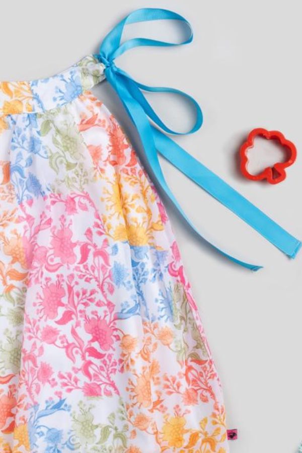 Floral Printed Colorful Summer Dress - Navvi.in