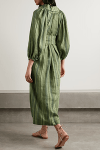 Long Sleeves Striped Dress - Navvi.in