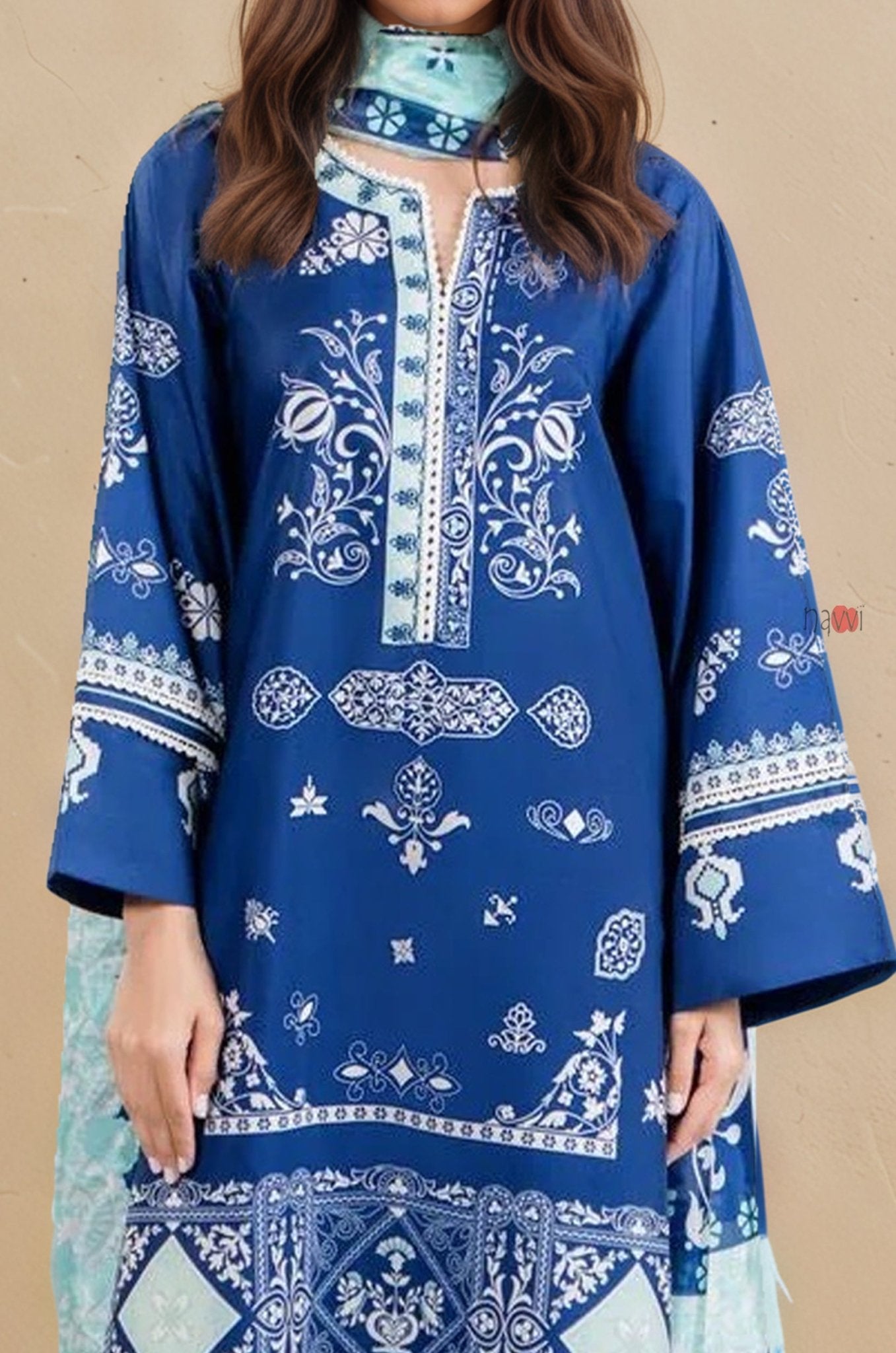 Mystic Indigo Boho Kurta Set - Navvi.in