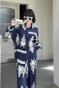 Navy Noir Luxe Co - ord Set - Navvi.in