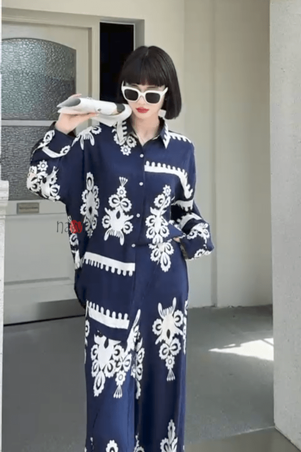 Navy Noir Luxe Co - ord Set - Navvi.in