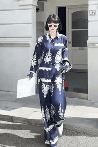 Navy Noir Luxe Co - ord Set - Navvi.in