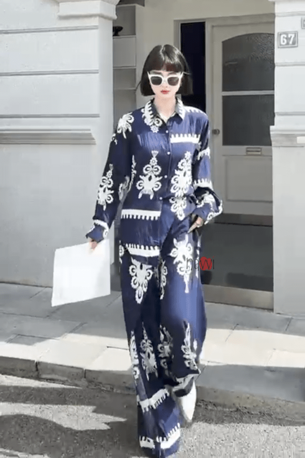 Navy Noir Luxe Co - ord Set - Navvi.in