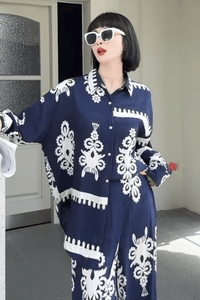 Navy Noir Luxe Co - ord Set - Navvi.in