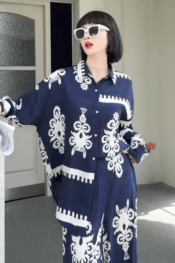 Navy Noir Luxe Co - ord Set - Navvi.in