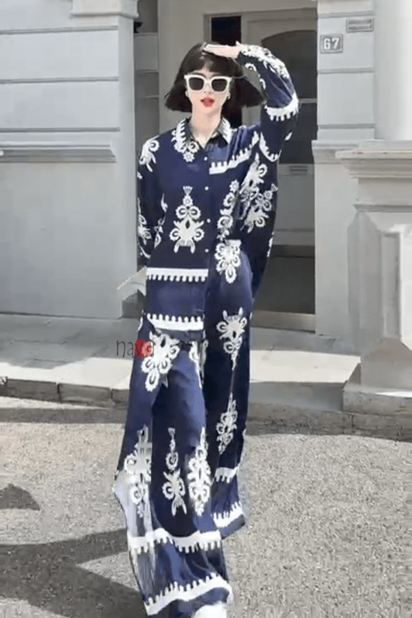 Navy Noir Luxe Co - ord Set - Navvi.in