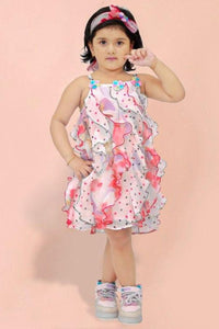 Pink Floral Summer Dress - Navvi.in