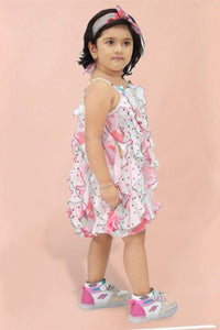Pink Floral Summer Dress - Navvi.in