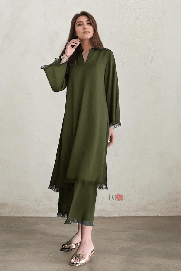 Pure Viscose Casa Blanca Coord Set - Navvi.in