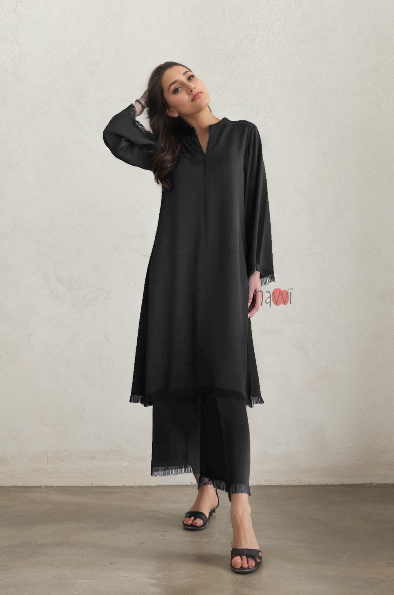 Pure Viscose Casa Blanca Coord Set - Navvi.in