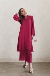 Pure Viscose Casa Blanca Coord Set - Navvi.in