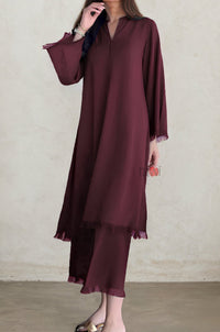 Pure Viscose Casa Blanca Coord Set - Navvi.in