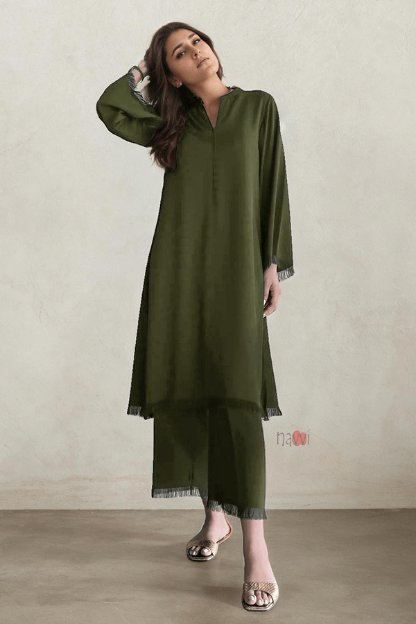 Pure Viscose Casa Blanca Coord Set - Navvi.in