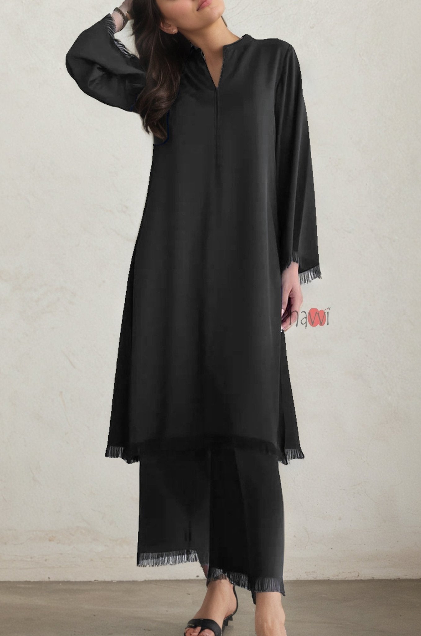 Pure Viscose Casa Blanca Coord Set - Navvi.in