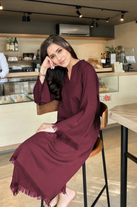 Pure Viscose Casa Blanca Coord Set - Navvi.in