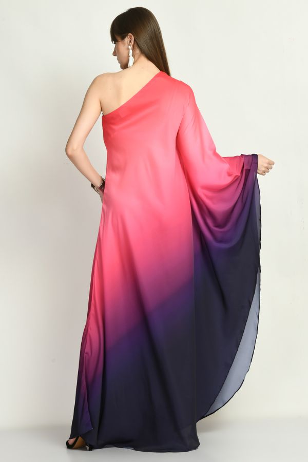 Purple Martini Off Shoulder Dress - Navvi.in