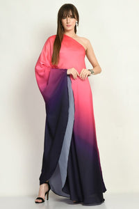 Purple Martini Off Shoulder Dress - Navvi.in