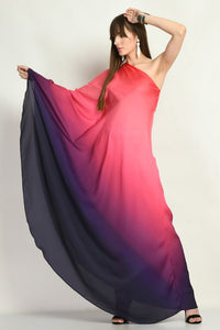 Purple Martini Off Shoulder Dress - Navvi.in