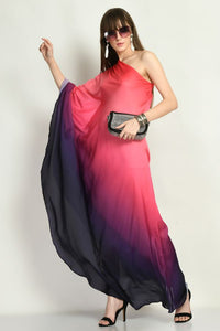 Purple Martini Off Shoulder Dress - Navvi.in