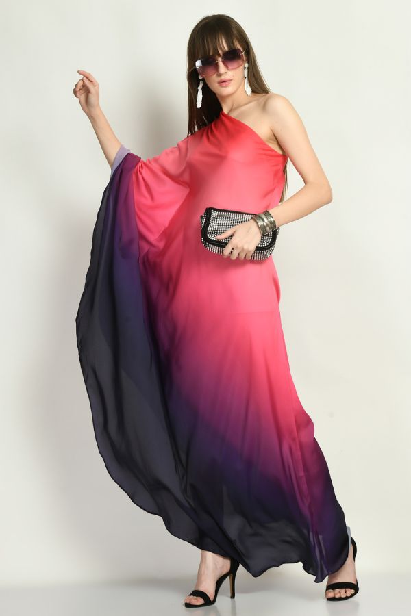 Purple Martini Off Shoulder Dress - Navvi.in