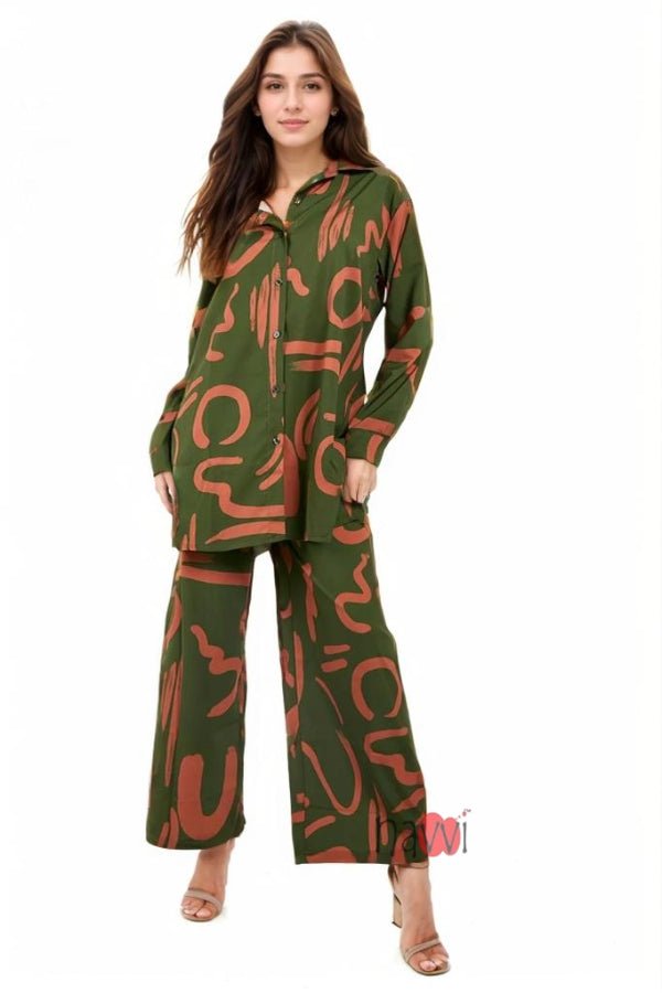Scribble Print Co - ord Set - Navvi.in
