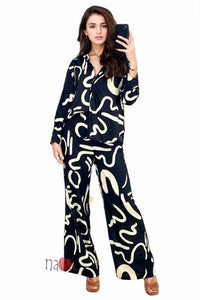 Scribble Print Co - ord Set - Navvi.in