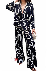Scribble Print Co - ord Set - Navvi.in