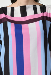 Stripes Short Kaftan Dress - Navvi.in