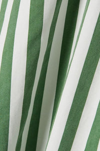 Verical Stripes Shirt Dress - Green - Navvi.in