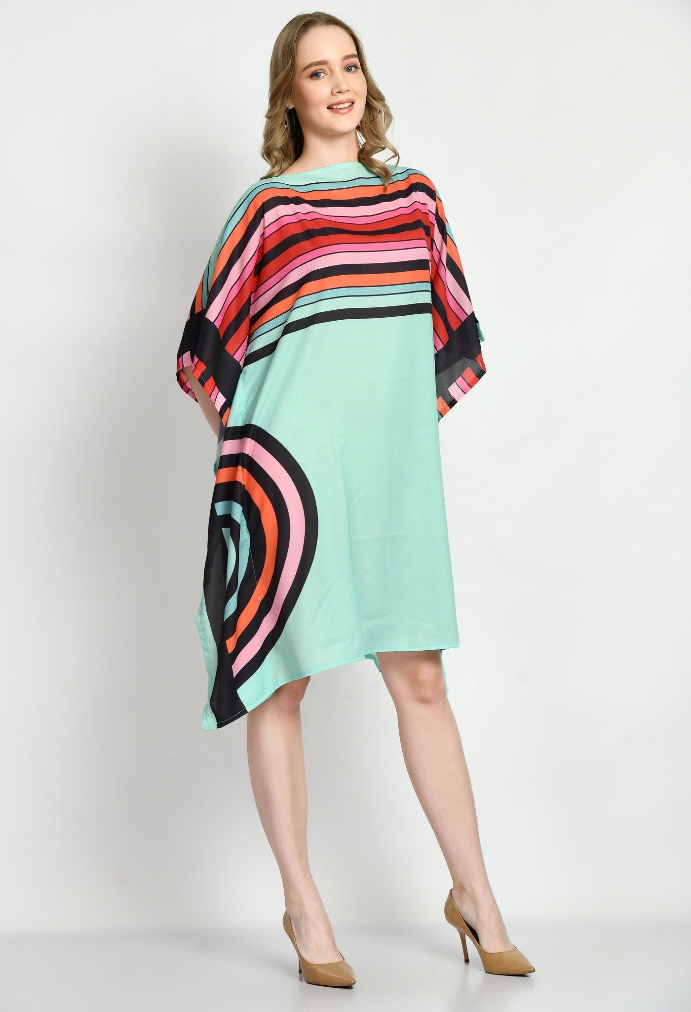 Wonder Rings Short Kaftan Dress - Navvi.in