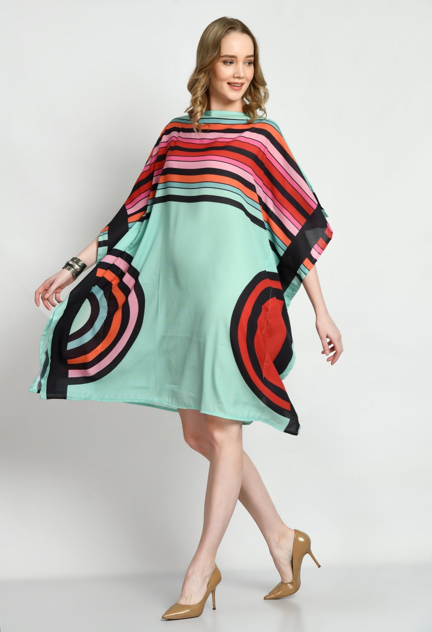 Wonder Rings Short Kaftan Dress - Navvi.in