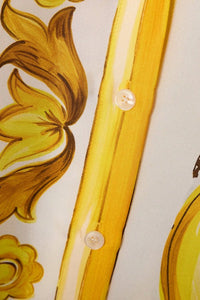 Yellow and White Lounge Dress - Navvi.in